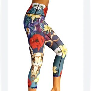 Yoga Democracy Georgia Printed Yoga Crops Size XL